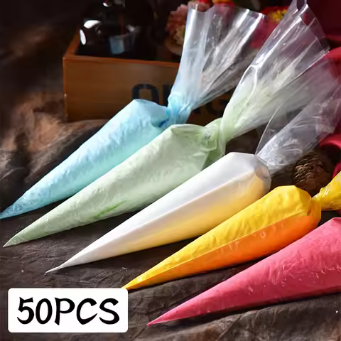 50Pcs Thicken Pastry Bags Cake Cream Decorating Bag Cupcake Icing Fondant Decorating Kitchen Baking 