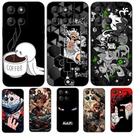 Case For Motorola MOTO G15 G75 Case Soft Silicone Phone Cover Black Tpu Funny Punk