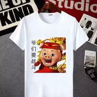 ggbond猪猪侠短袖男女衣服搞笑gg爆t恤恶搞沙雕表情包学生情侣装Ggbond GG Bond short sleeved men's and women's clotheshuangshang11