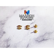 0.88GM-916 GOLD DOLLAR THODU -916 SUBANG-916 INDIAN EARRING-916 EARRING-916 EARRING-916 CASH DOLLAR 