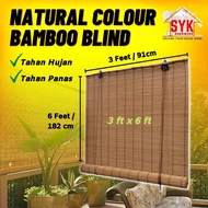 SYK Bamboo Blind (3x6 Feet) Home Decor Tirai Buluh Bidai Outdoor Decoration Tirai Buluh Tingkap Tahan Panas Hujan竹簾戶外