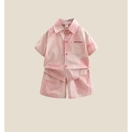 YO212 2-Piece Children's Set Pink Wear It And Look Handsome And Cute. Comfortable Clothing Simple Bu