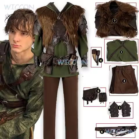 Boy Riding A Dragon Live Action Hiccup Cosplay Costume Movie Accurate Viking Outfit Summer Trending 