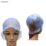 [Eas] Silicone Hair Styling Coloring Cap + Hook Needle Color Dye Highlighting Dye Cap