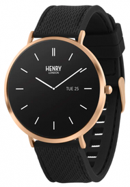 #N/A - Henry London HSL010 智能手錶 (玫瑰色和黑色矽膠錶帶)