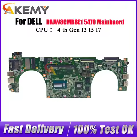 For DELL Vostro 5470 V5470 with I5-4200U I7-4500U CPU Motherboard CN-02TK7V DAJW8CMB8E1 GT740M DDR3L