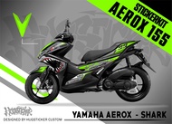 Hugsticker สติ๊กเกอร์ติดรถ สติ๊กเกอร์ Aerox 155 ลายฉลาม (Shark)