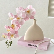 1pc 96cm/37.7in White Artificial Orchid Phalaenopsis Stems, Real Touch Latex Cymbidium Flowers For W