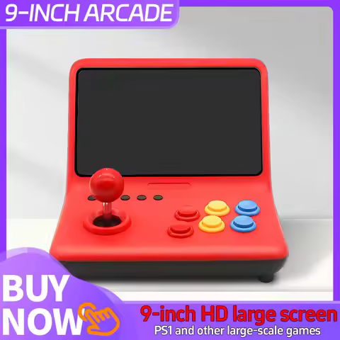 Coopreme A12 9-Inch IPS Large Screen Arcade Game Console with 5000 Games Double Joystick Desktop Con