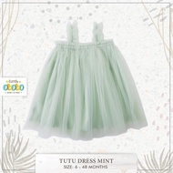 0-4th DRESS TUTU MINT SAGE GREEN HIJAU Pastel IMPORT- Baju Baby Bayi Anak Gaun Tile Tulle Pesta Eleg