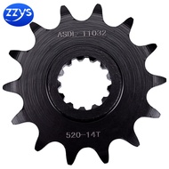 Đối với Suzuki gixxer sf250 520 14t 46t 48t xe máy 45 # Thép phía trước và phía sau xích cho gixxer 