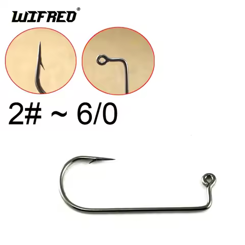 200PCS 90 Degree Aberdeen Jig Hook High Carbon Steel Forged Shank Round Bent Saltwater Fishing Hooks