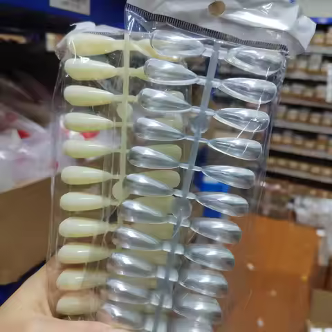 240pcs Middle Almond Fake Nail Tips For Display Palette Acrylic Nails Forms Gel Polish Display Fake 