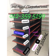 2nd Hand Gondola Rack Set | Rak Gondola Terpakai | End + Island + End | 150cmH | 250cm / 310cm Total