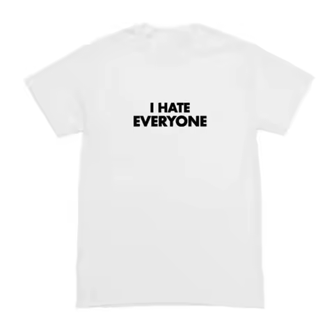 90s Harajuku I Hate Everyone Engraved Slim Fit T-shirt for Women Y2k Gothic Harajuku Summer T-shirt 