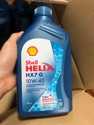 น้ำมันเครื่องยนต์เบนซิน shell hx7 เชล ฟ้า เบนซิน sae 5w-40 10w-30 10w-40 ขนาด 1 ลิตร