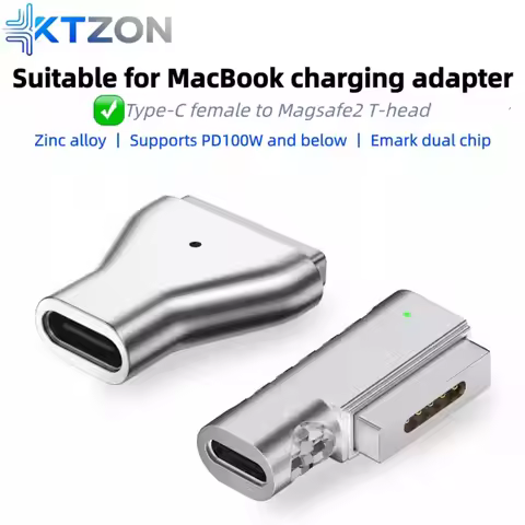 USB C to Magsafe2 PD Fast Charging Magnetic Connector Converter for MacBook Air/Pro 45W 60W 85W T Sh