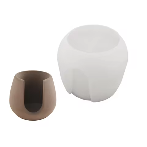 Concrete Essential Oil Candle Holder Silicone Mold DIY Gypsum Cement Aromatherapy Furnace Wax Meltin