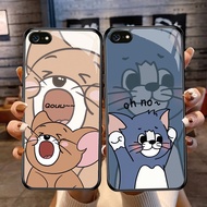 DF-105 Tom and Jerry TPU HD Glass Casing for iPhone 6 6S 7 8 Plus SE X XS XR Max