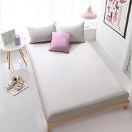 Pure Cotton Solid Bedsheet Bed Sheet With Elastic Band Linens Bedding Sheets Mattress Cover 160x200 