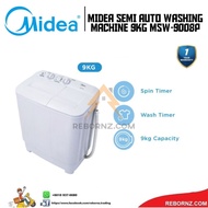 Midea Semi Auto Washing Machine | Mesin Basuh Manual 9kg MSW-9008P
