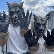 Halloween Wolf Head Wolf Gloves Animal Headgear Mask Masquerade Funny Mask