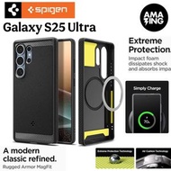 Spigen - Spigen Rugged Armor MagFit Designed for Galaxy S25 Ultra Case [快速無線充電/Galaxy 磁鐵] （2025） - 啞