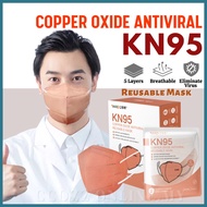 WPD KN95 Mask Copper Oxide 5Ply BFE>99% Reusable Extra Antiviral KN95 Adult [Individual Packing] 含氧化