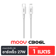 [ส่งฟรี] Moov CG02+CB06 ชุดชาร์จ หัวชาร์จเร็ว สายชาร์จ CB06C CB06L PD Fast Charger 1 พอร์ต Adapter C