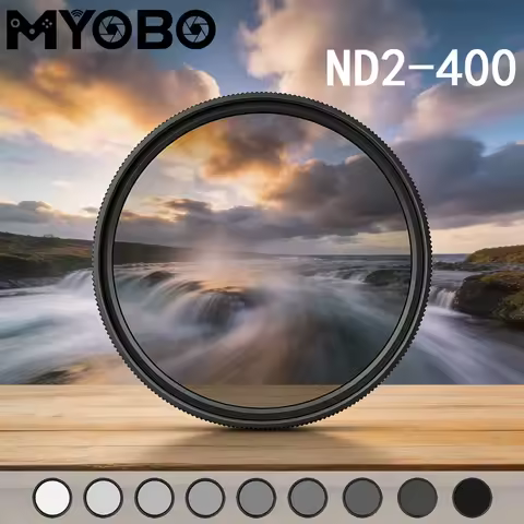 MYOBO Variable ND Filter ND2-ND400 Adjust Neutral Density Lens Filter 37 40.5 43 46 49 52 55 58 62 6