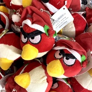 Christmas Hat Angry Bird Soft toy keychains keychain fuffly toy bear Xmas Christmas soft toy keychai