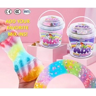 Slime Bucket Toy for Kids Glassy Clear Slime Bucket with Add-Ins For Children DIY Slime Kit for Kids