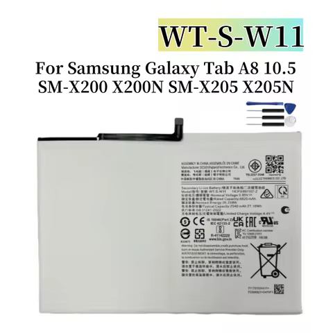 New Battery WT-S-W11 7040mAh For Samsung Galaxy Tab A8 10.5 SM-X200 X200N SM-X205 X205N +Free Tools