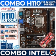 Combo H110 ECS + CPU E3 1225v5 3.3-3.7Ghz ~ i5 6500 4N 4L + Ram 8GB DDR4 used (Old - 2nd)