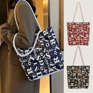 Canvas Tote Bag with Zipper Closure Christmas Party Gift Idea Trending Shoulder Bag for Woman