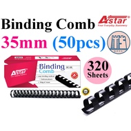 35mm (50pcs) Astar Comb Binder Rings / Plastic Comb Rings / Binding Rings / Binding Comb Rings Black