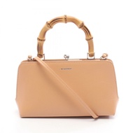 JIL SANDER GOJI MINI 竹節肩斜背包 皮革 米色 二手 女士