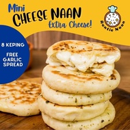 AUNTIE NAAN MINI CHEESE/PLAIN NAAN BREAD ROTI 8PCS (FREE GARLIC SPREAD)