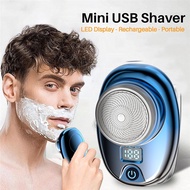 Mini Electric Shaver For Men Pocket Size Washable Rechargeable Portable Painless Cordless Trimmer Kn