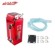 【Worth-Buy】 D1 SPEC Engine Square Shape Catch Can Reservoir 2-Port Aluminum Reservoir Catch Fuel wit