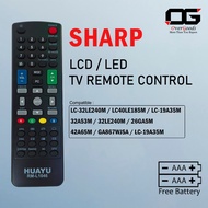 Replacement Sharp Remote Control Universal LCD/LED LC-32LE240M LC40LE185M LC-19A35M 32A53M 32LE240M 