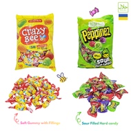Gula Roshen Crazy Bee Gummy with Filling & Peppinez Sour Fruity Filled Candy (Halal- Repack: 20/50/1