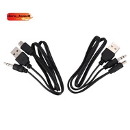 USB 2.0 to Mini A Male 3.5mm Jack Plug Audio Data Cable 45cm 2 Pcs