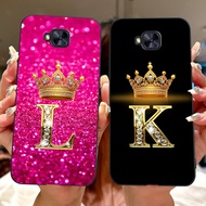 Asus_Z01MD ZD552KL Asus_X00LD ZD553KL Zenfone 4 Selfie Pro New Crown Initial Letter Black Silicon So