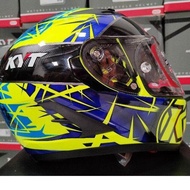 Helm KYT Falcon FR Spike Yellow Clear Paket Ganteng