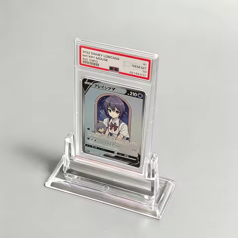 Clear Acrylic Graded Card Stand Slab Holder For Pokemon PTCG Graded Cards
