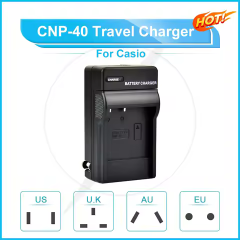 NP-40 NP40 CNP-40 Single Charger Battery Charger for Casio Camera EX-Z30 Z100 Z300 Z400 Z450 FC100 E