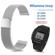 16/18/20/22/24mm Milanese Mesh Metal Watch Strap for W-218H W-217H W-219H W800H Stainless Steel Repl