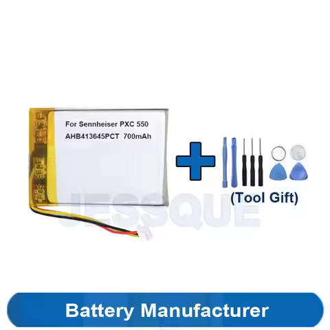 Tools Gift+ 700mAh AHB413645PCT Battery For Sennheiser PXC 550 Headset Headphone