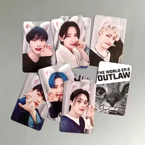 KPOP ATEEZ THE WORLD EP.2 OUTLAW Album Makestar Ver Photocard San Hongjoong Yunho Yeosang 8/16Pcs Cu